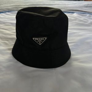 Authentic black Prada bucket hat